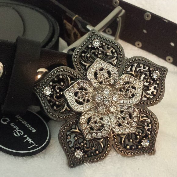flower floral crystal belt main image 4